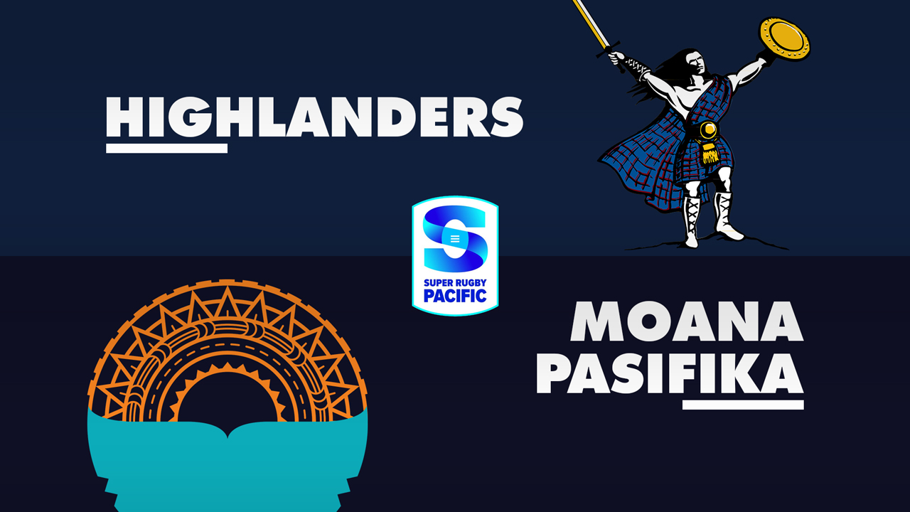 Highlanders Super Rugby vs Moana Pasifika poster