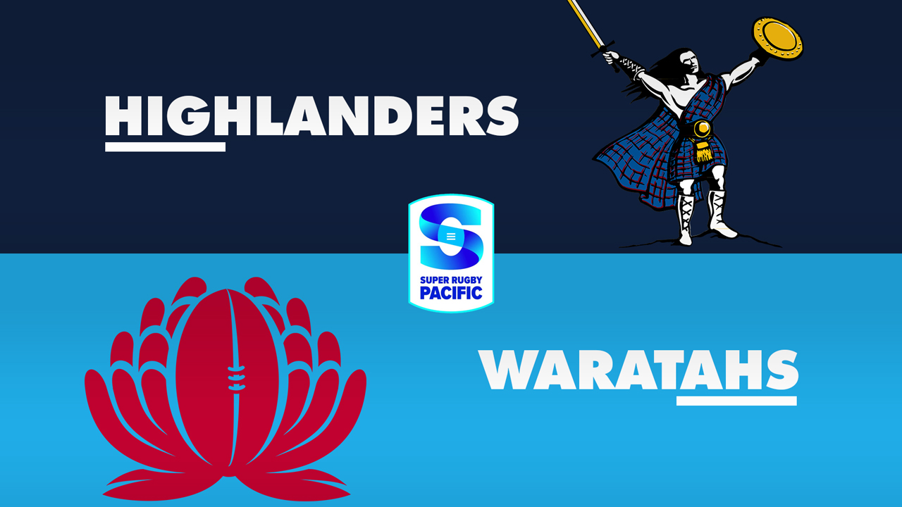 Highlanders Super Rugby vs New South Wales Waratahs poster