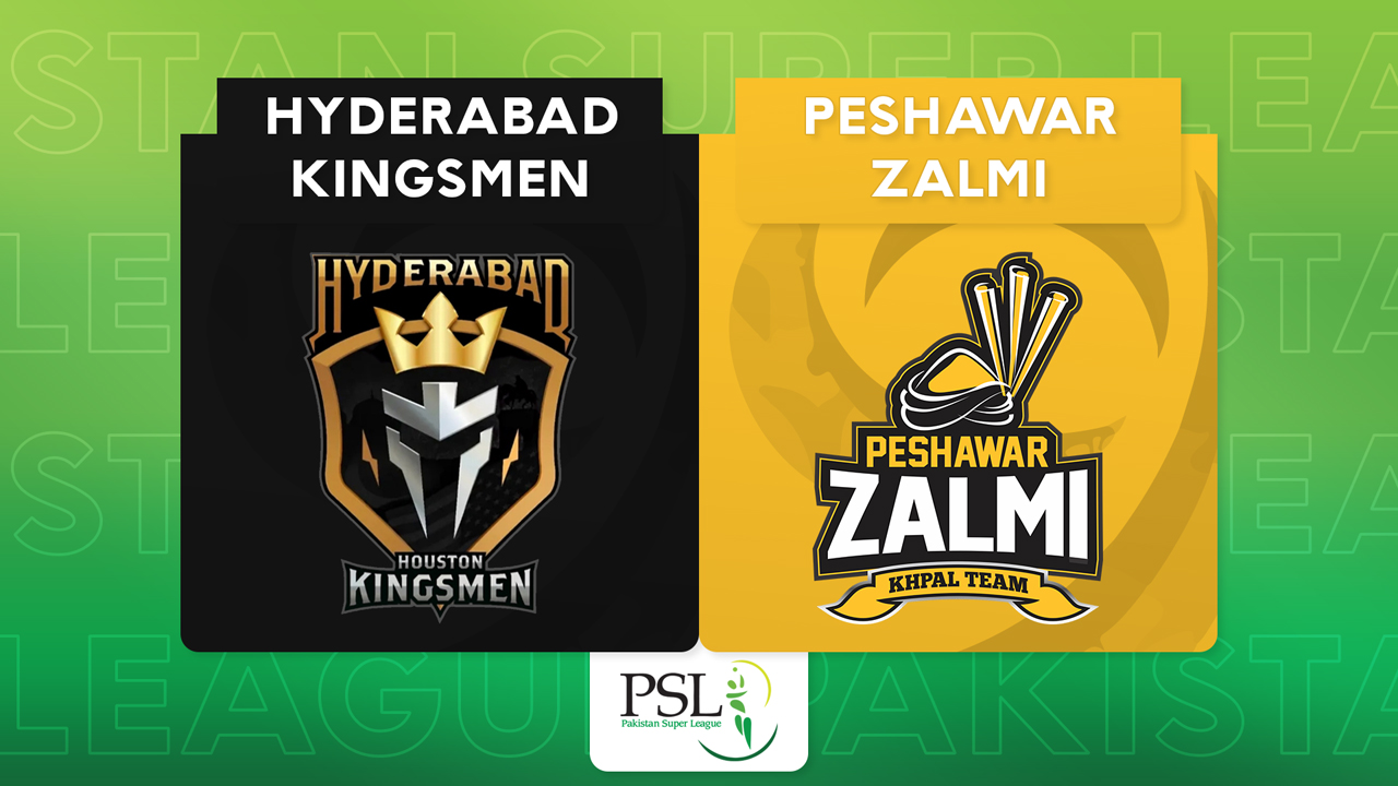 Hyderabad Houston Kingsmen vs Peshawar Zalmi poster