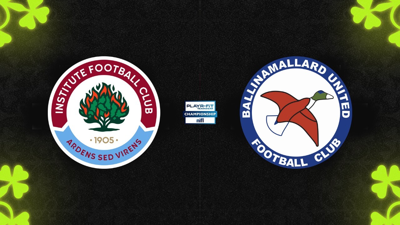 Institute vs Ballinamallard United poster