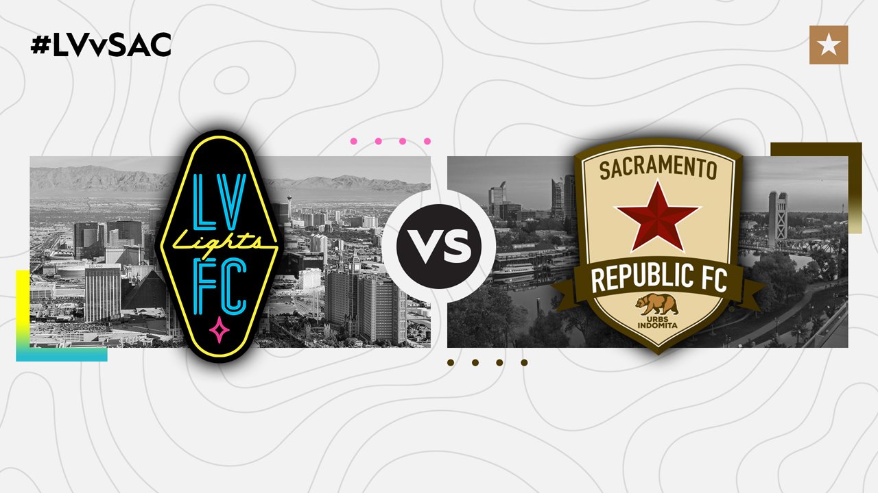 Las Vegas Lights vs Sacramento Republic poster