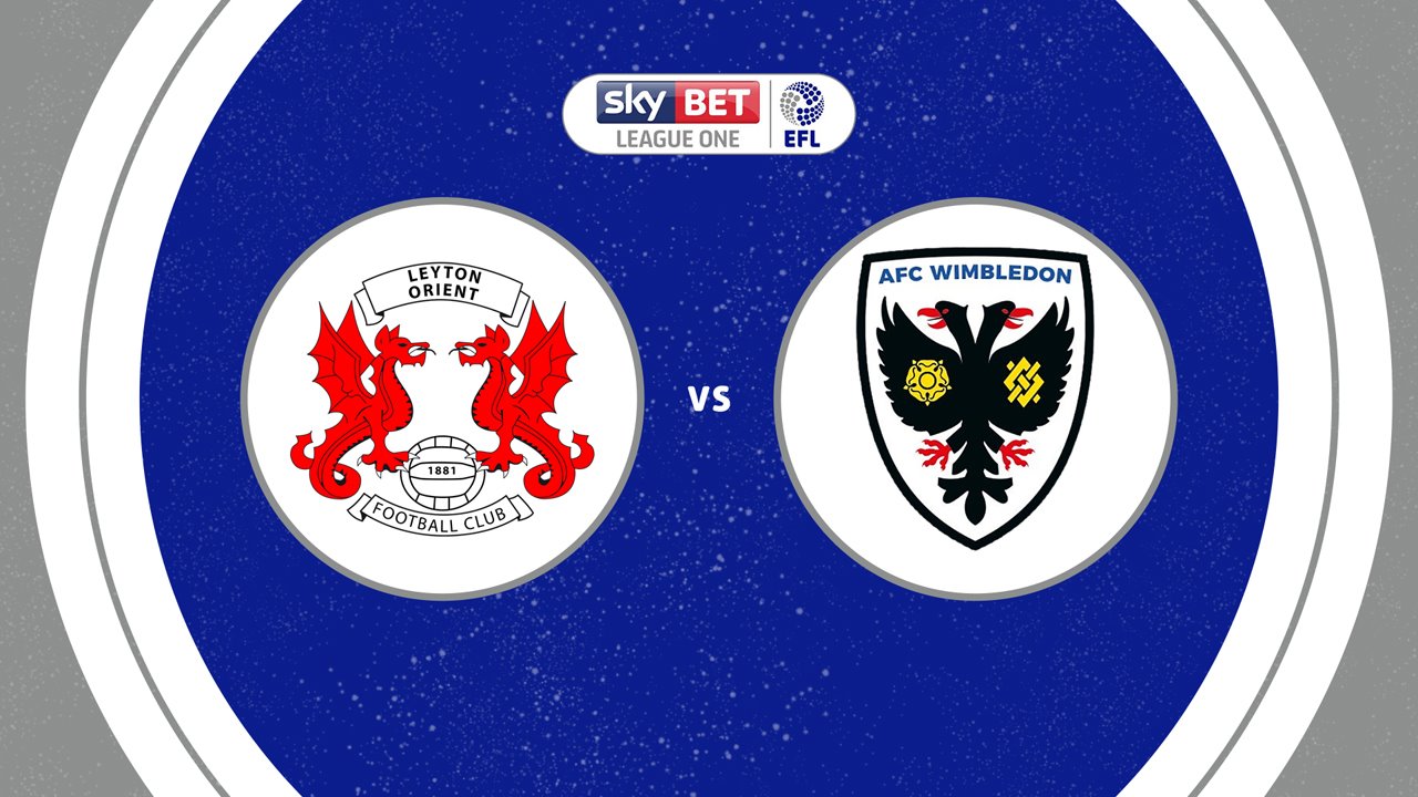 Leyton Orient vs AFC Wimbledon poster