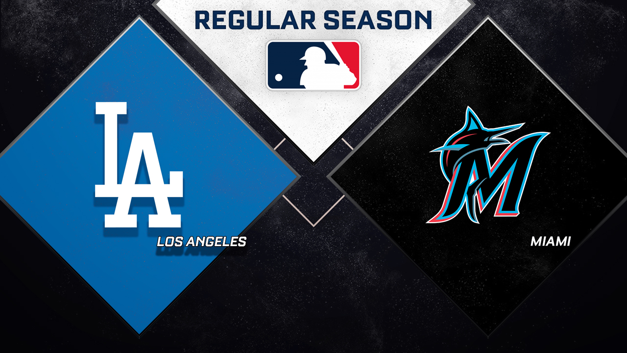 Los Angeles Dodgers vs Miami Marlins poster