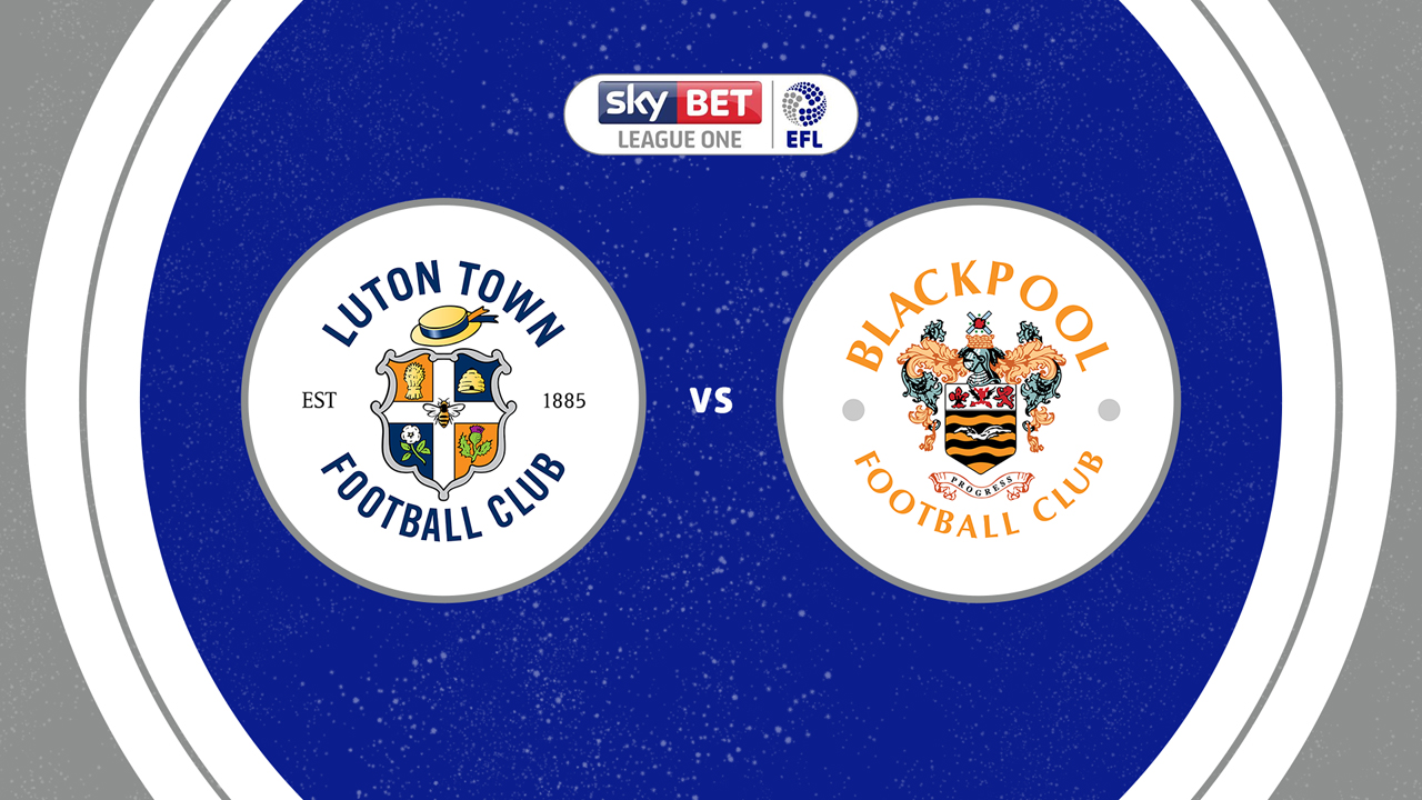 Luton Town vs Blackpool poster