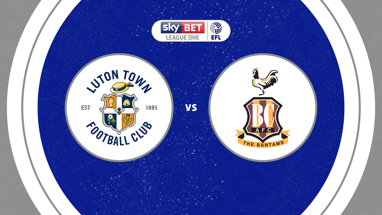 Luton Town vs Bradford City poster