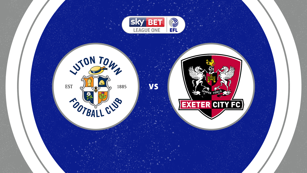Luton Town vs Exeter City poster