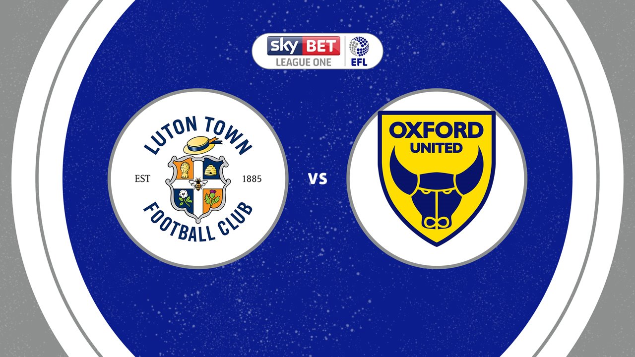 Luton Town vs Oxford United poster