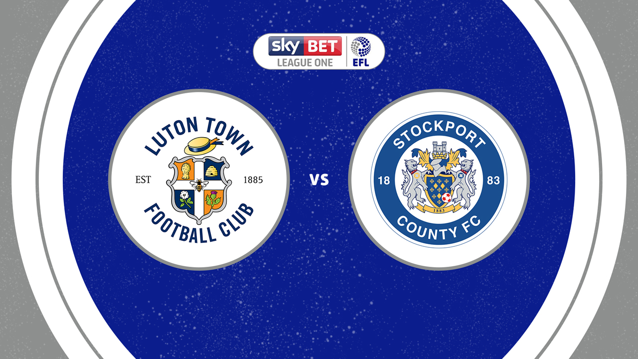 Luton Town vs Stockport County poster