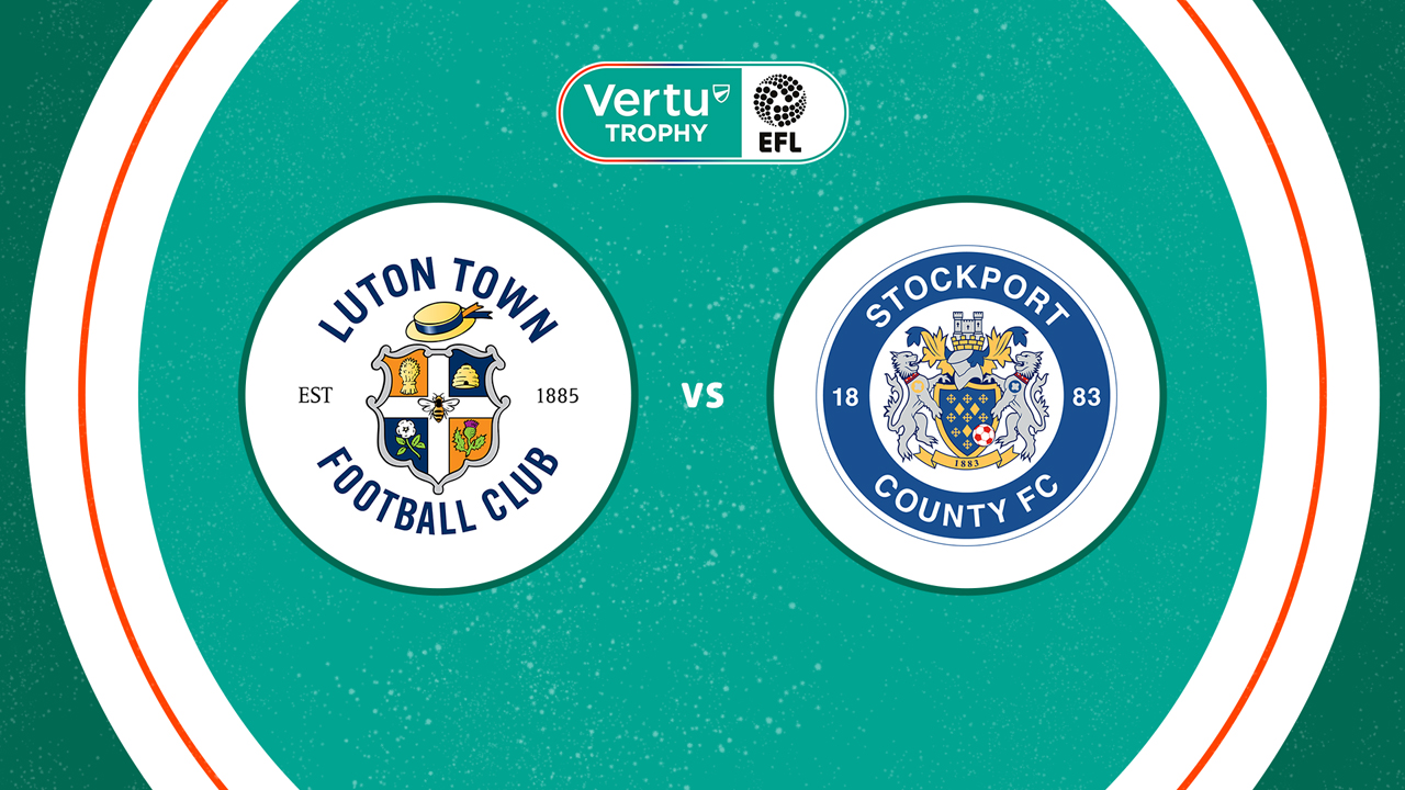Luton Town vs Stockport County poster