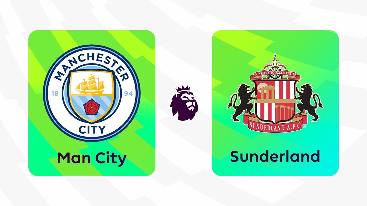 Manchester City vs Sunderland poster