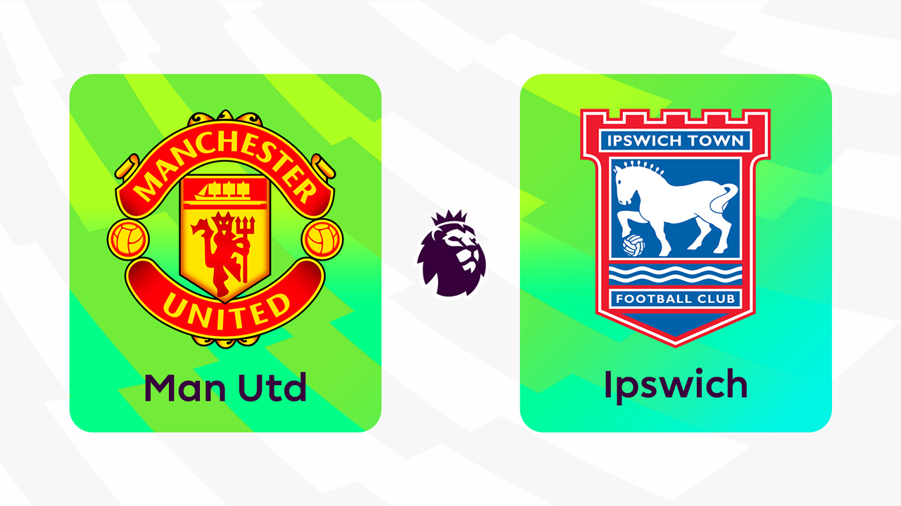 Manchester United vs Ipswich Town poster