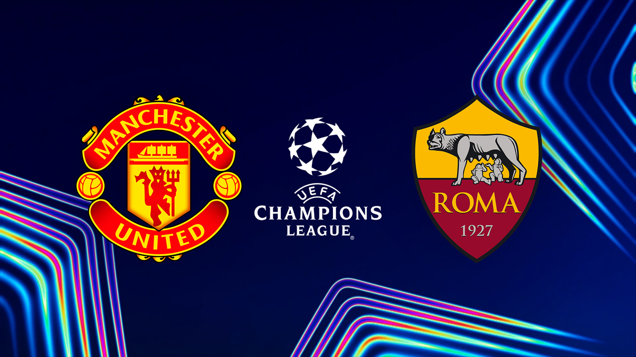Manchester United vs Roma poster