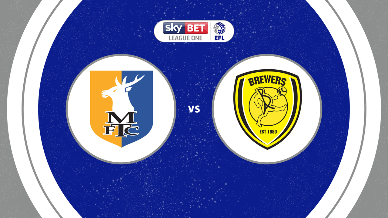 Mansfield Town vs Burton Albion poster