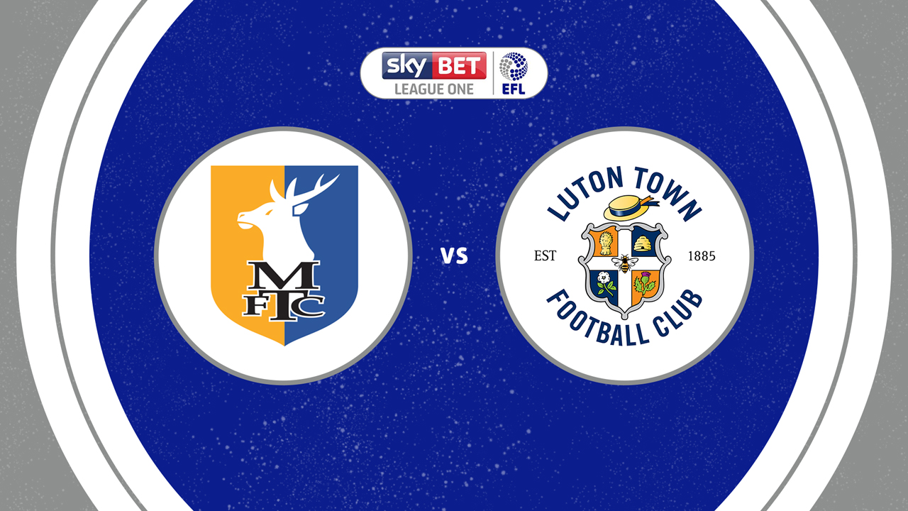 Mansfield Town vs Luton Town poster