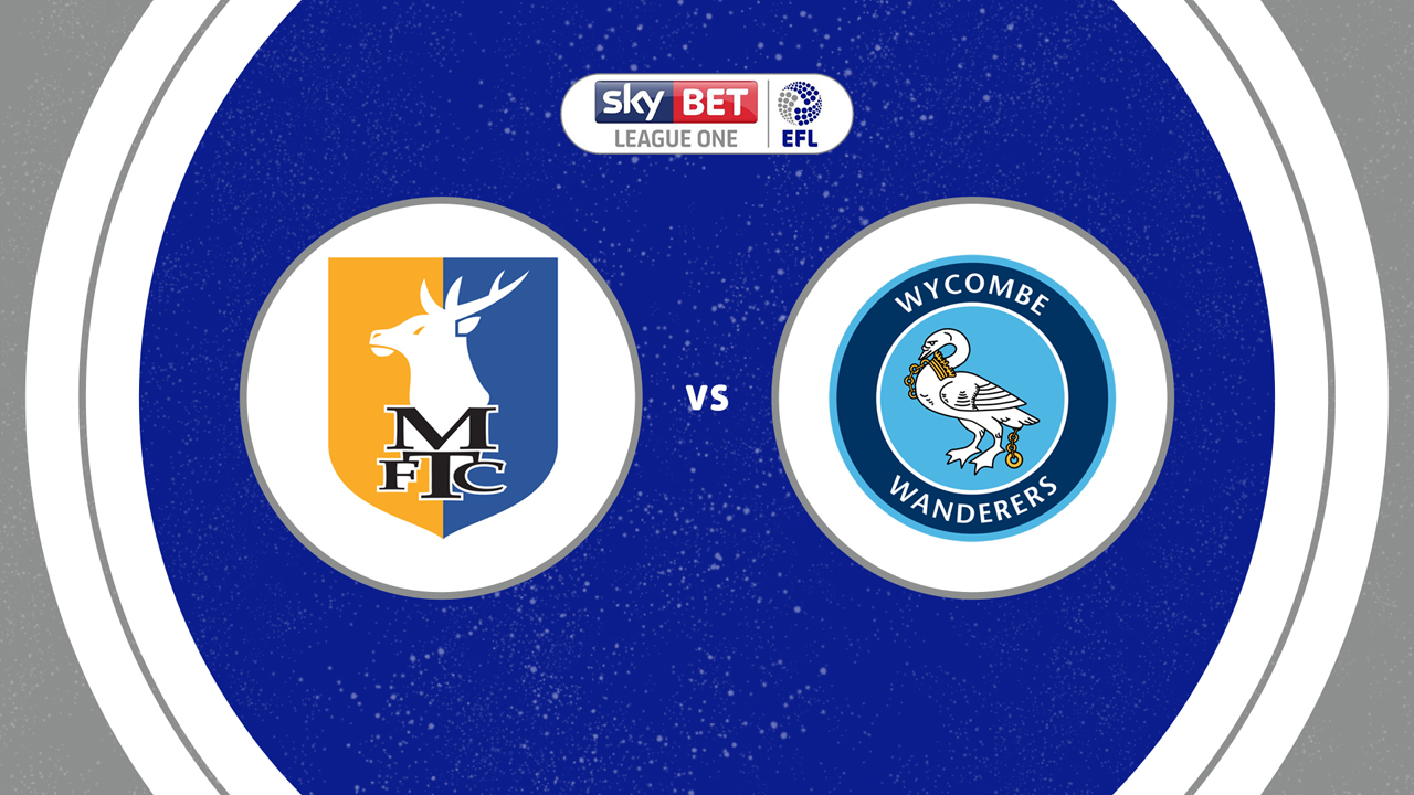 Mansfield Town vs Wycombe Wanderers poster