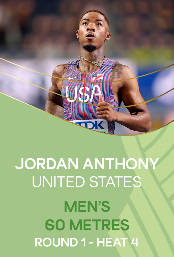 Mens 60 metres Round 1 Heat 4