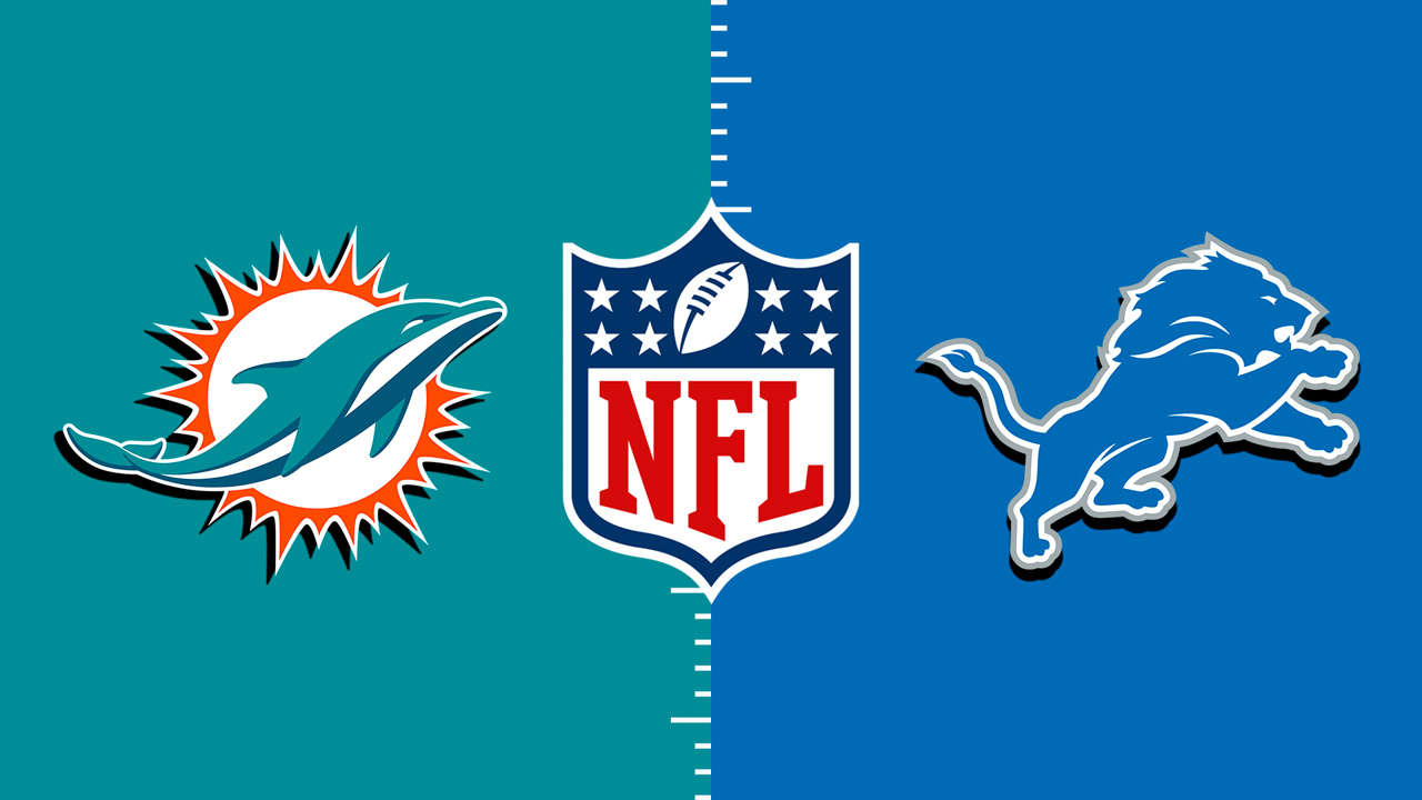 Miami Dolphins vs Detroit Lions poster