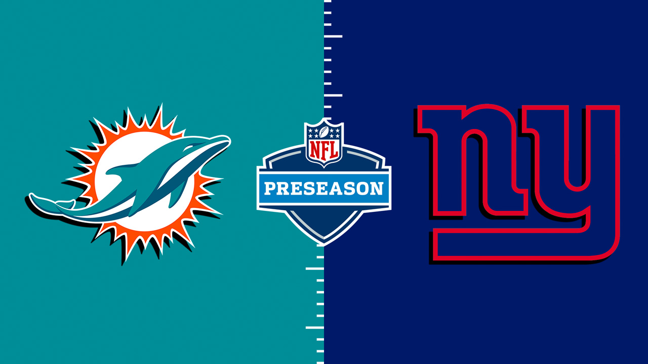Miami Dolphins vs New York Giants poster