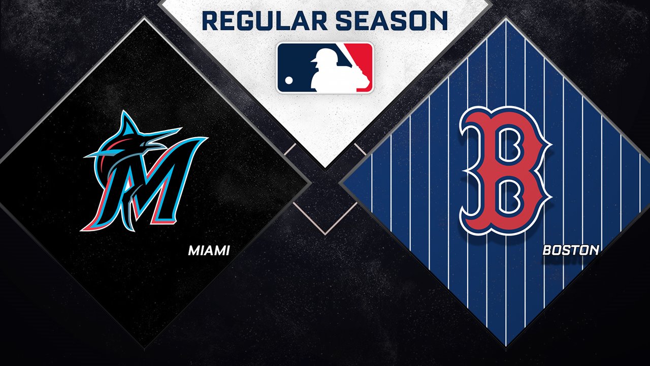 Miami Marlins vs Boston Red Sox poster