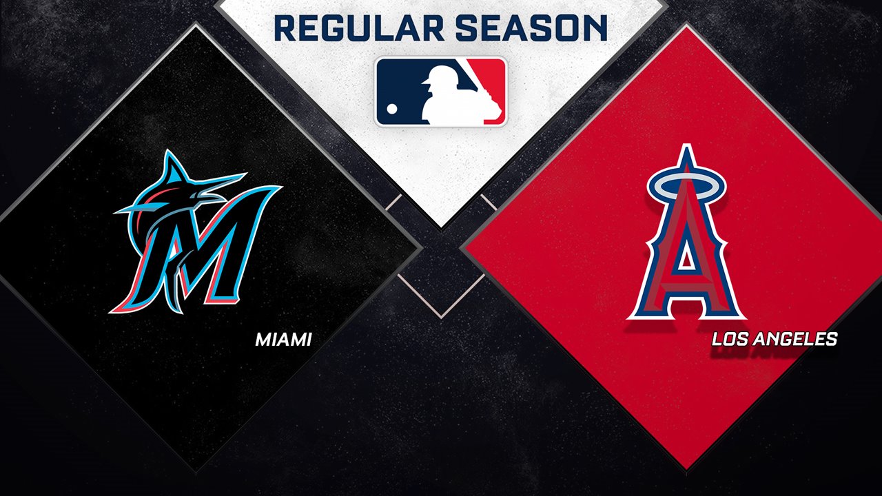 Miami Marlins vs Los Angeles Angels poster
