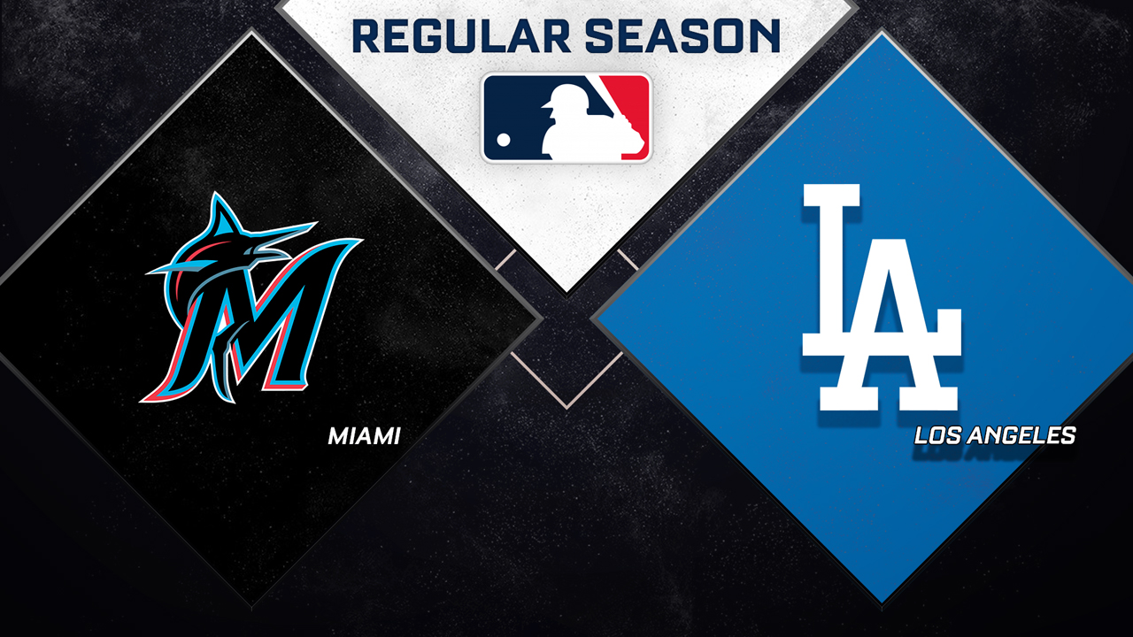 Miami Marlins vs Los Angeles Dodgers poster