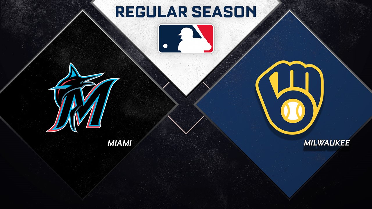 Miami Marlins vs Milwaukee Brewers poster