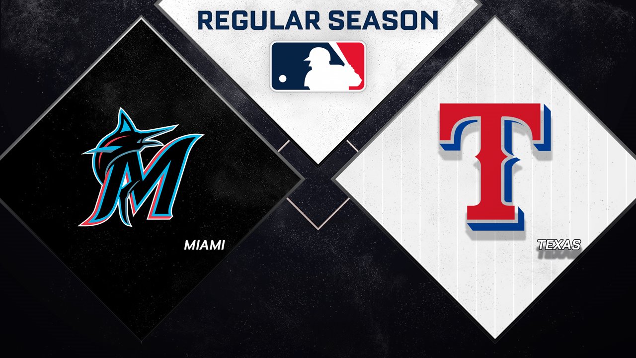 Miami Marlins vs Texas Rangers poster