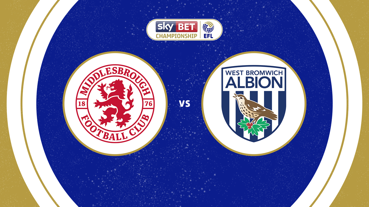 Middlesbrough vs West Bromwich Albion poster