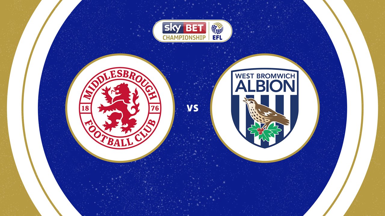 Middlesbrough vs West Bromwich Albion poster
