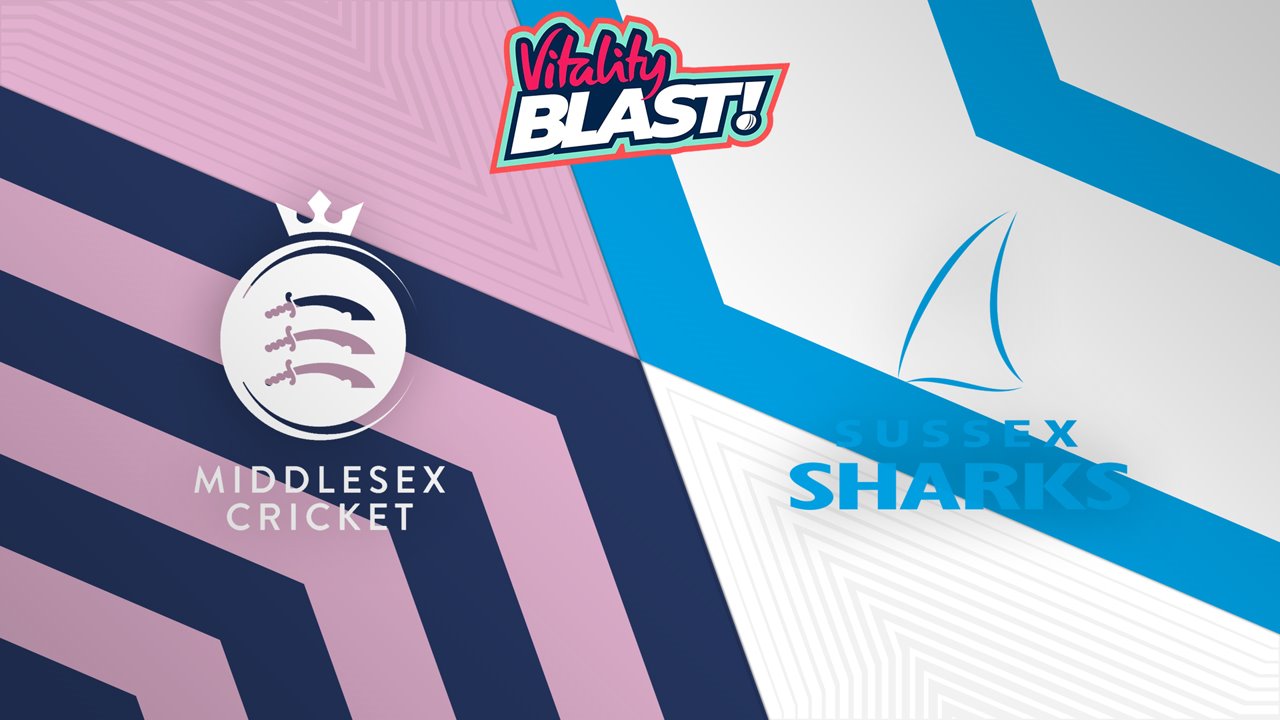 Middlesex t20 vs Sussex Sharks poster