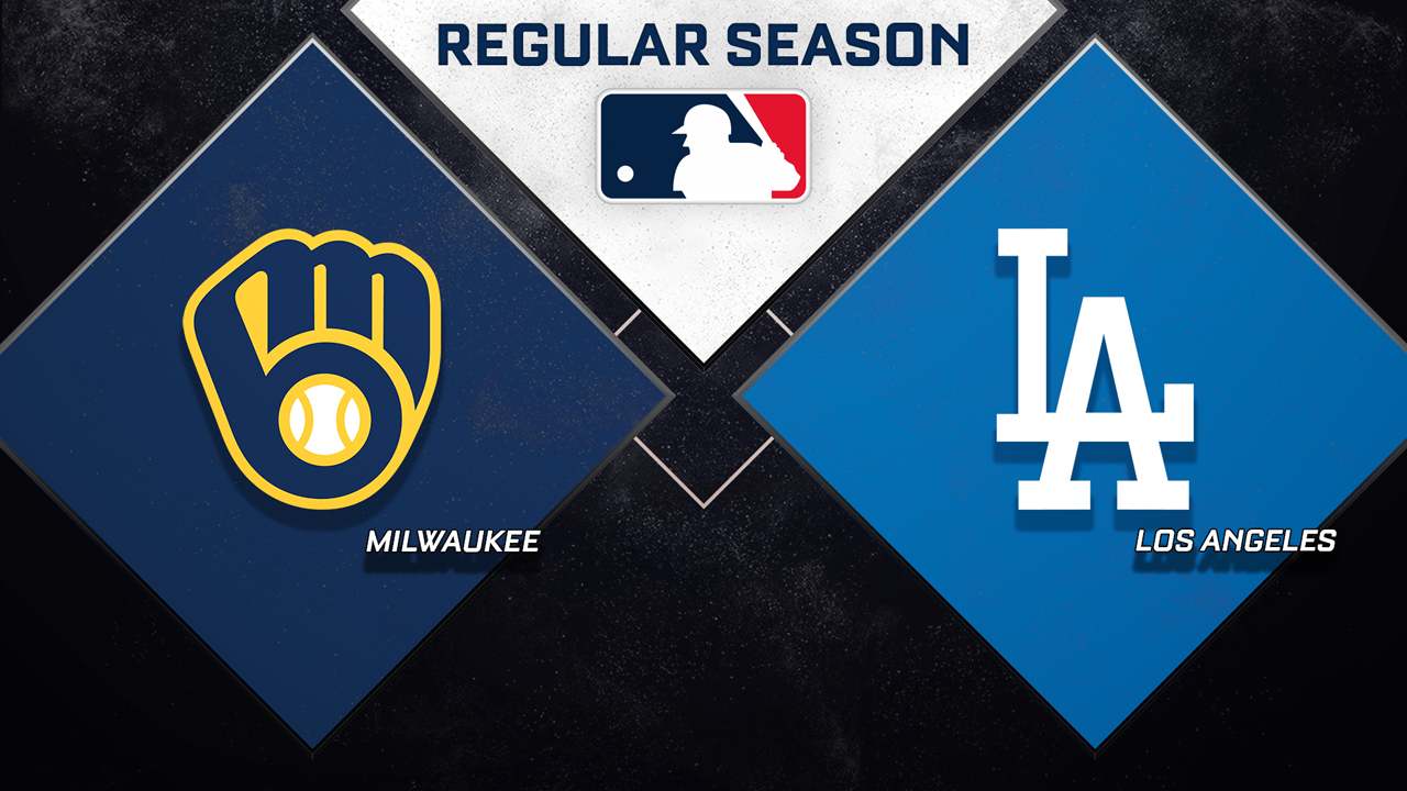Milwaukee Brewers vs Los Angeles Dodgers poster