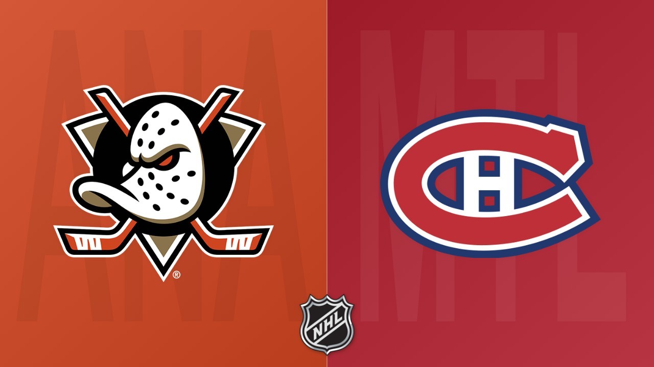 Montreal Canadiens vs Anaheim Ducks poster