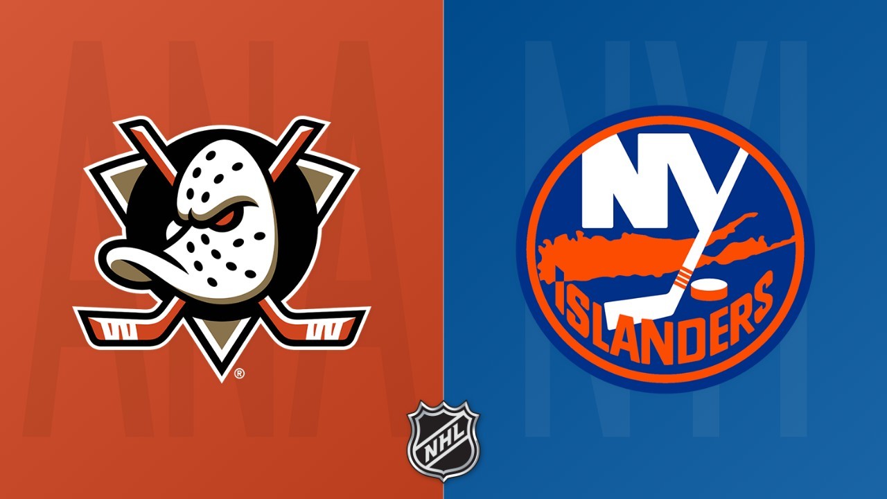 New York Islanders vs Anaheim Ducks poster