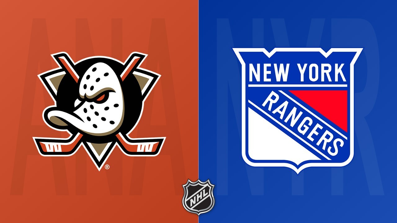 New York Rangers vs Anaheim Ducks poster