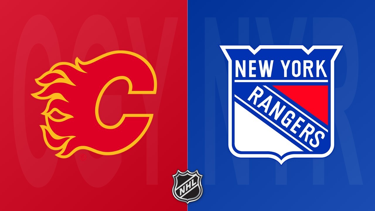 New York Rangers vs Calgary Flames poster