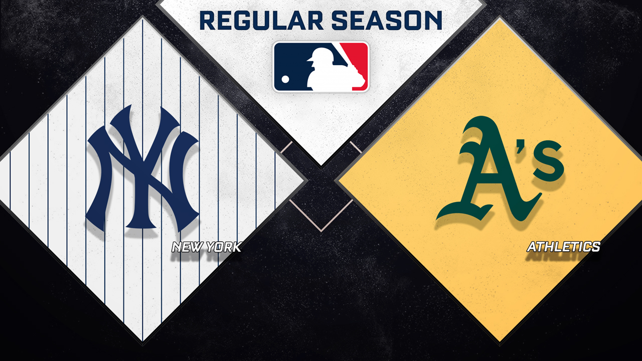 New York Yankees vs Athletics poster