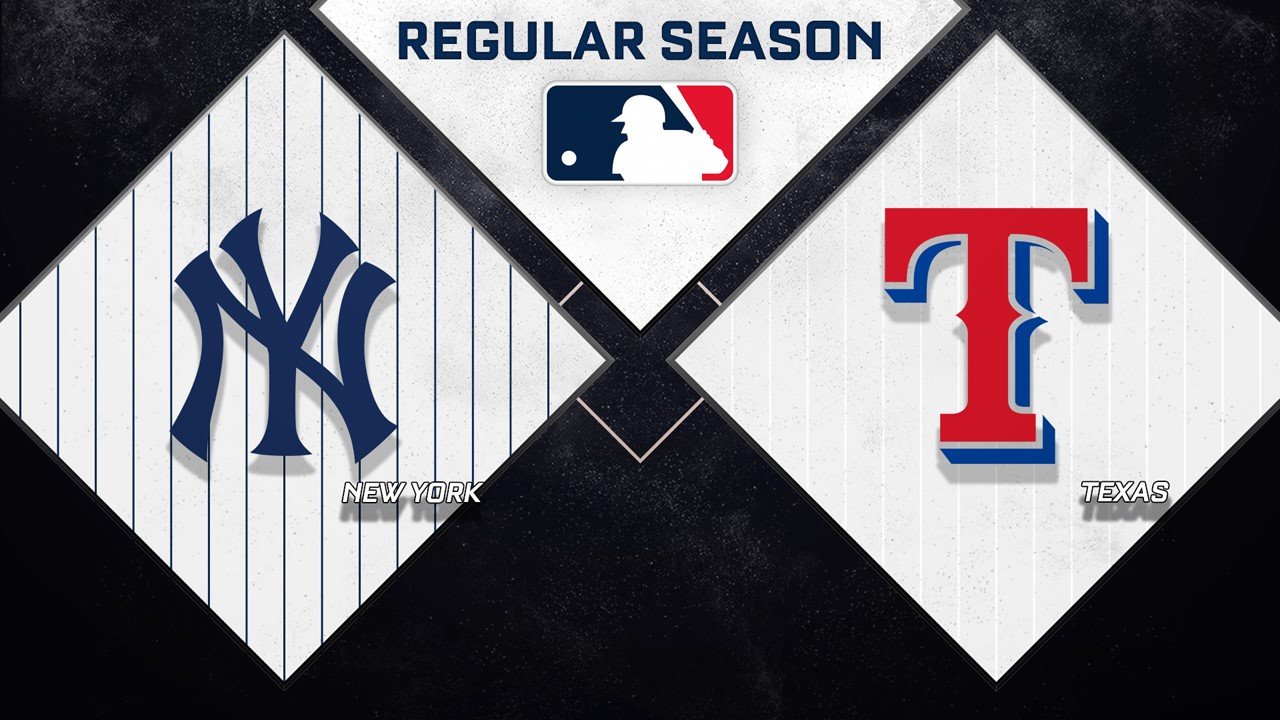 New York Yankees vs Texas Rangers poster