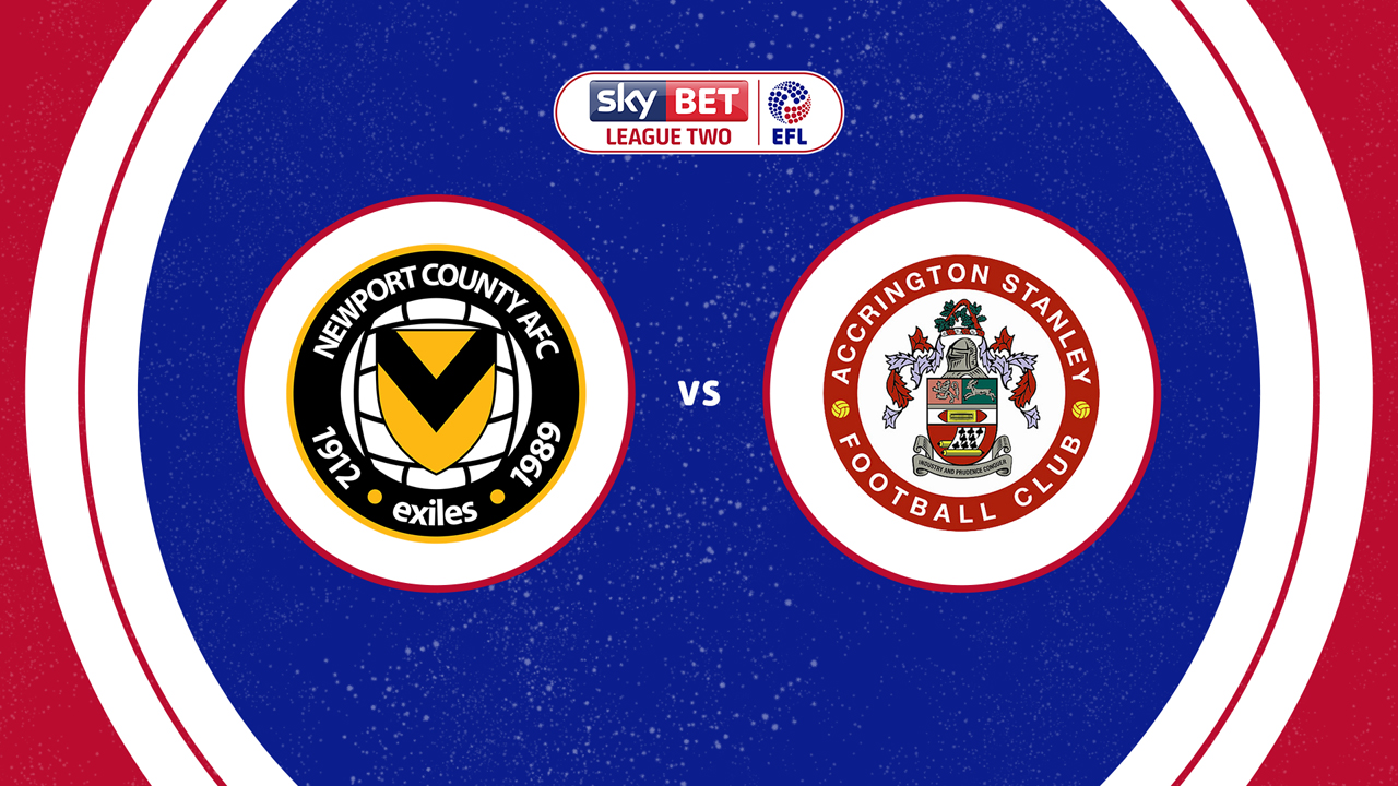 Newport County vs Accrington Stanley poster