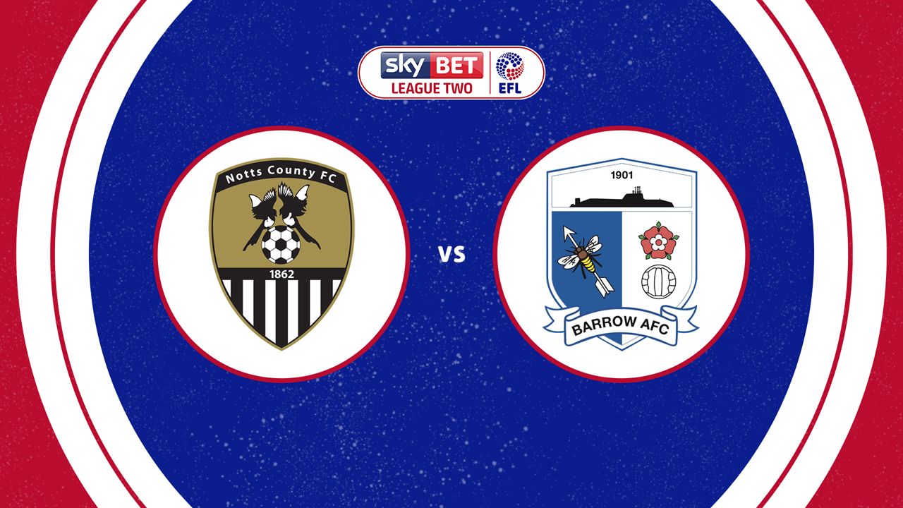 Notts County vs Barrow poster