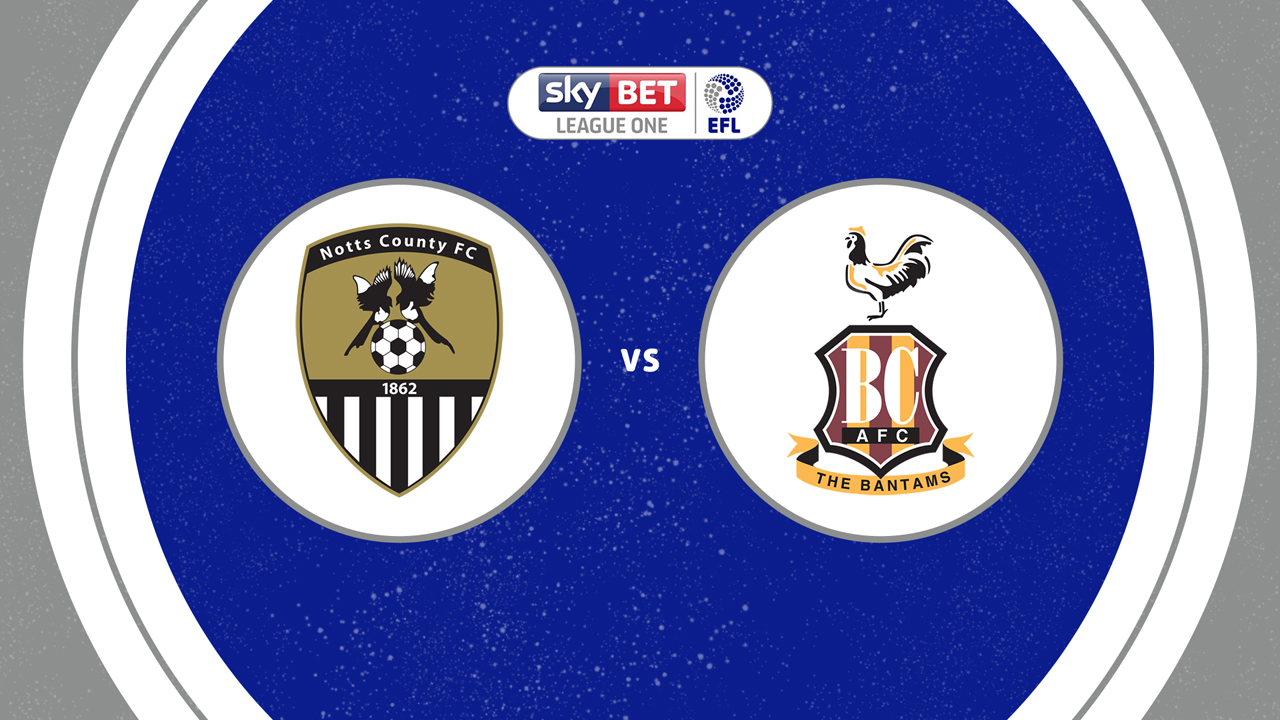 Notts County vs Bradford City poster