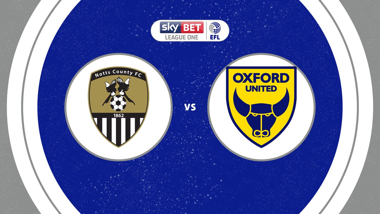 Notts County vs Oxford United poster