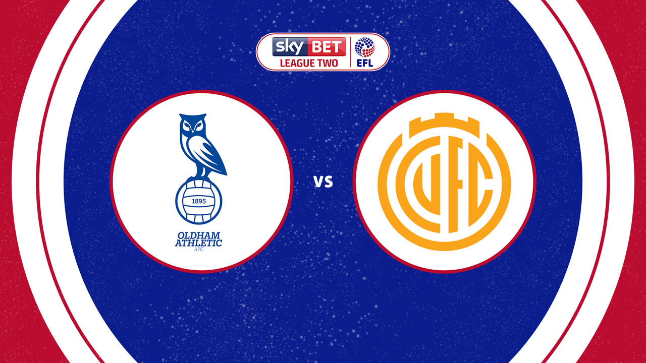 Oldham Athletic vs Cambridge United poster