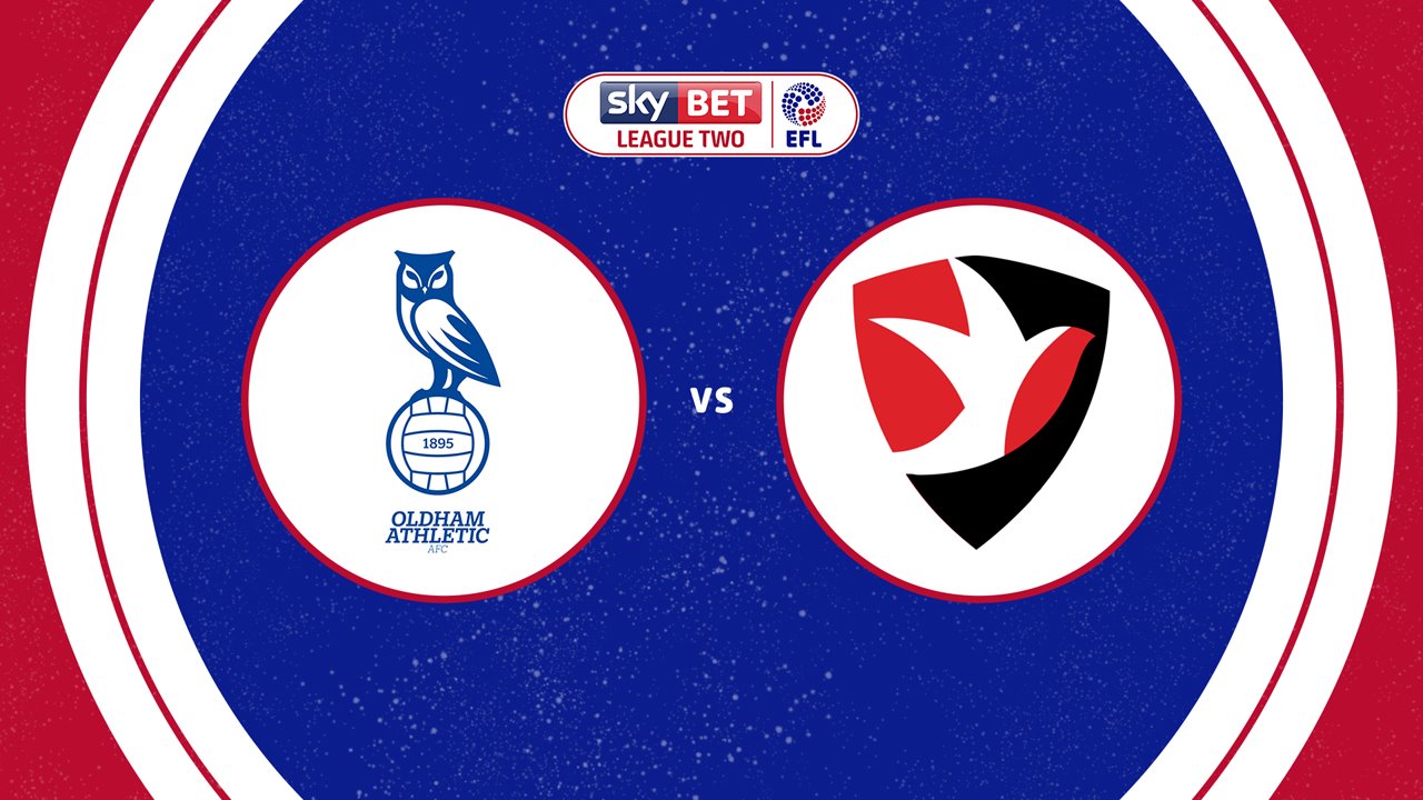 Oldham Athletic vs Cheltenham Town poster