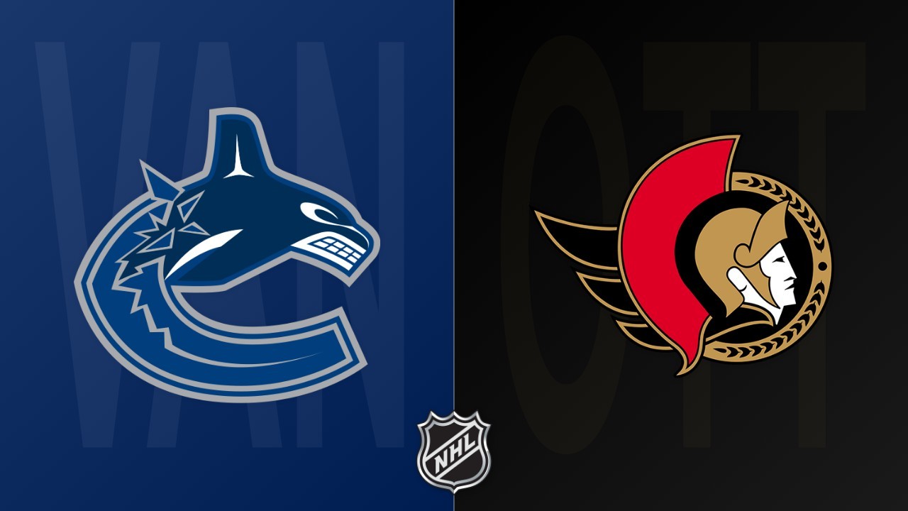Ottawa Senators vs Vancouver Canucks poster