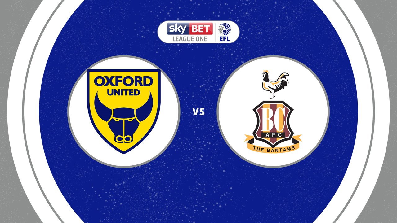 Oxford United vs Bradford City poster