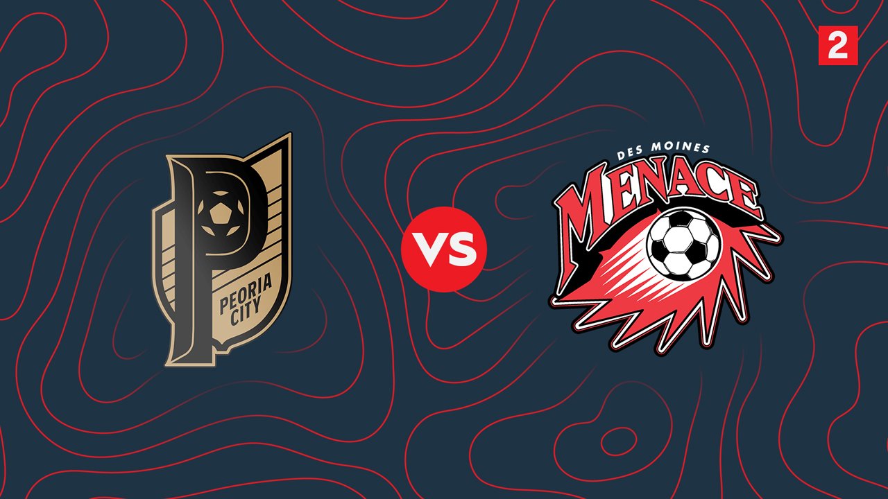 Peoria City vs Des Moines Menace poster