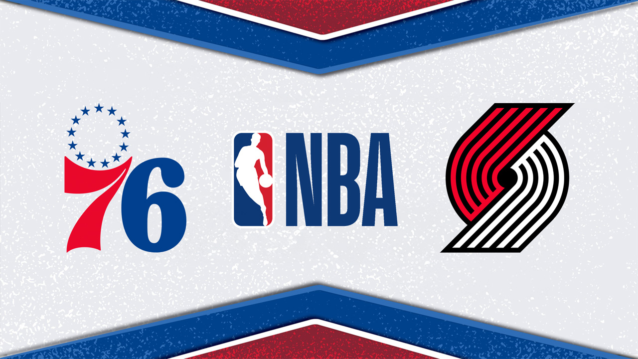 Philadelphia 76ers vs Portland Trail Blazers poster