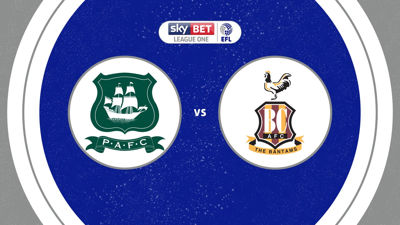 Plymouth Argyle vs Bradford City poster
