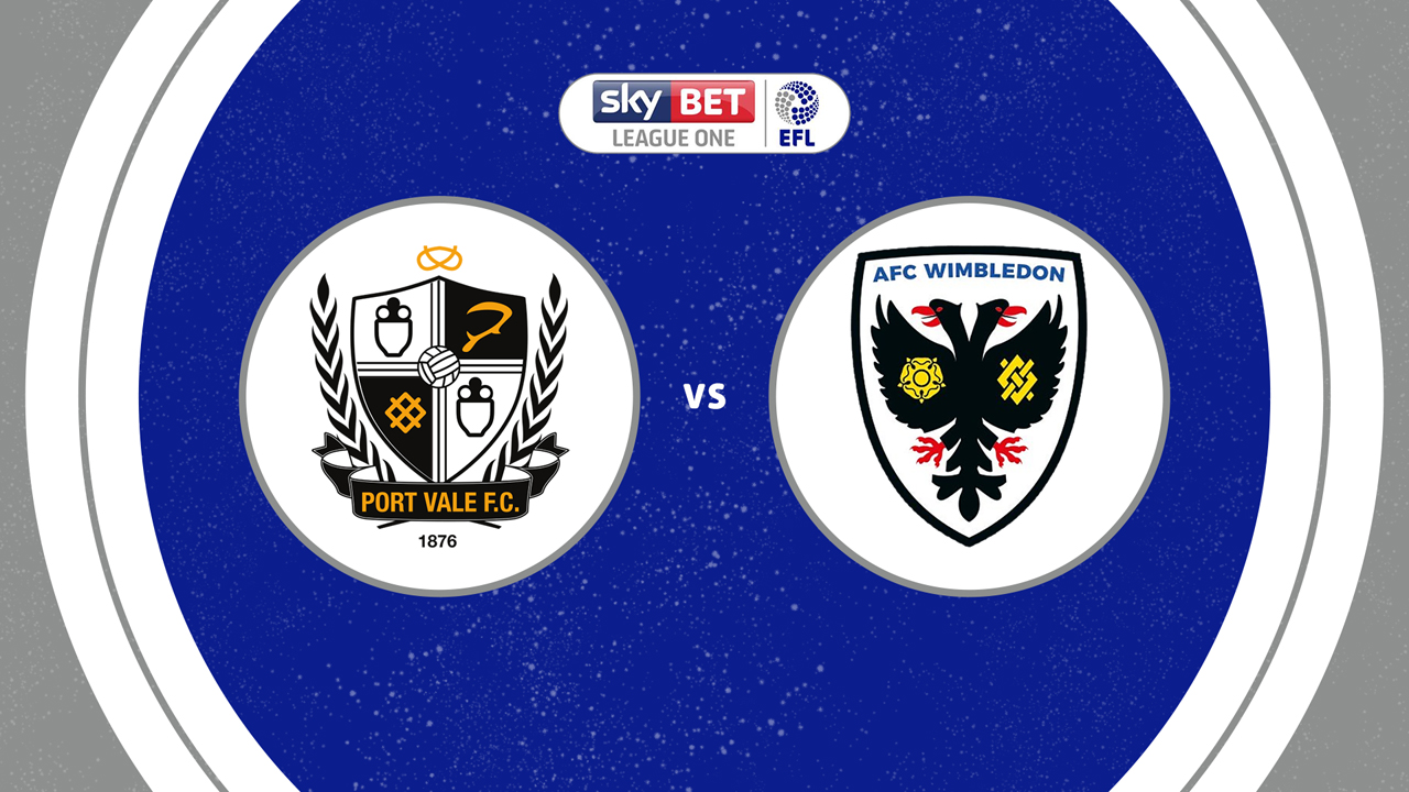 Port Vale vs AFC Wimbledon poster