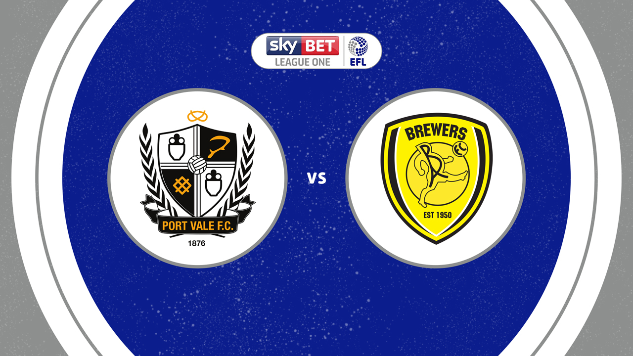 Port Vale vs Burton Albion poster